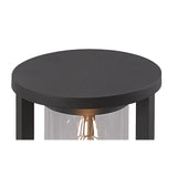 Modern Anthracite Outdoor Pillar Lamp, E27 Compatible, IP65 Rated, 2-Year Warranty