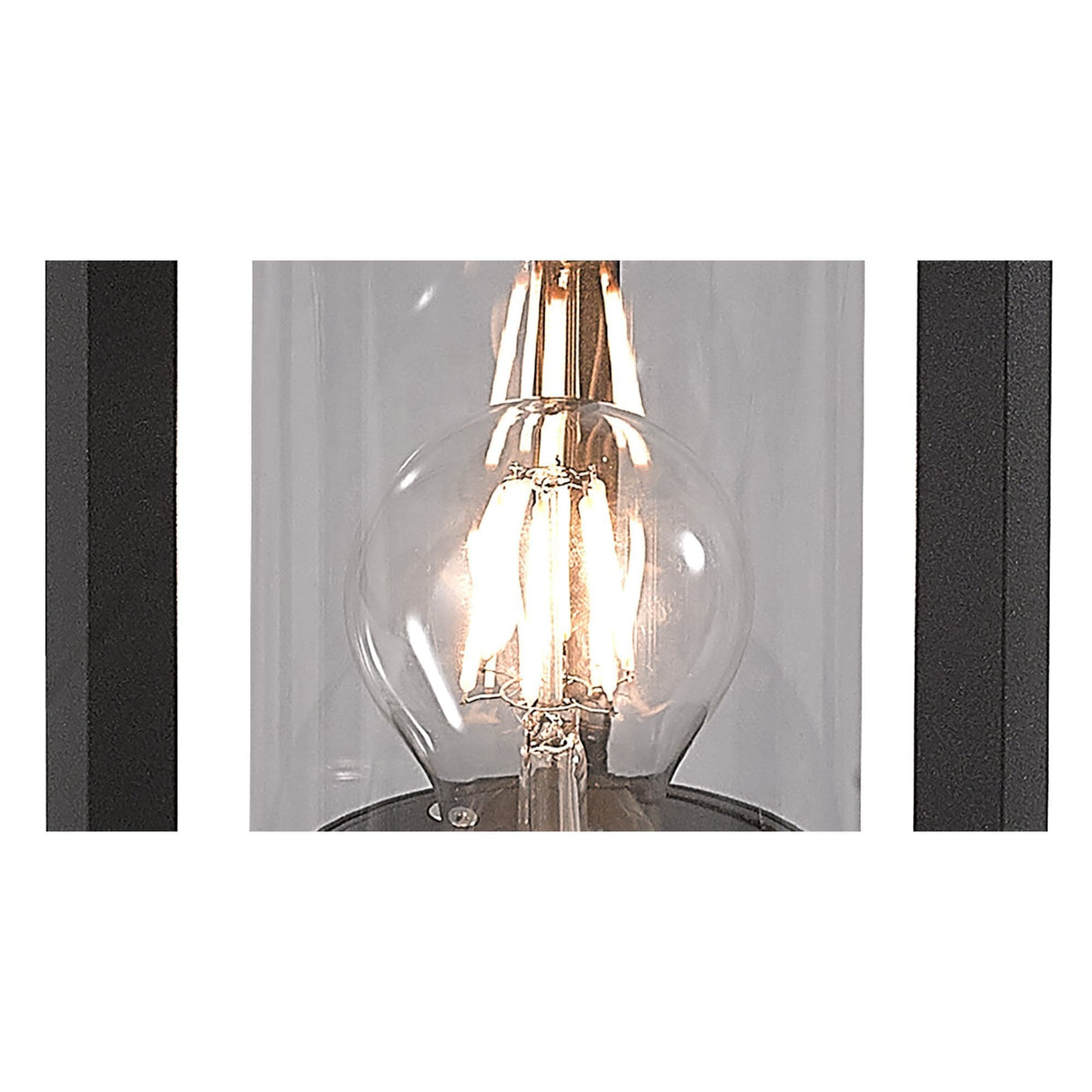 Modern Anthracite Outdoor Pillar Lamp, E27 Compatible, IP65 Rated, 2-Year Warranty