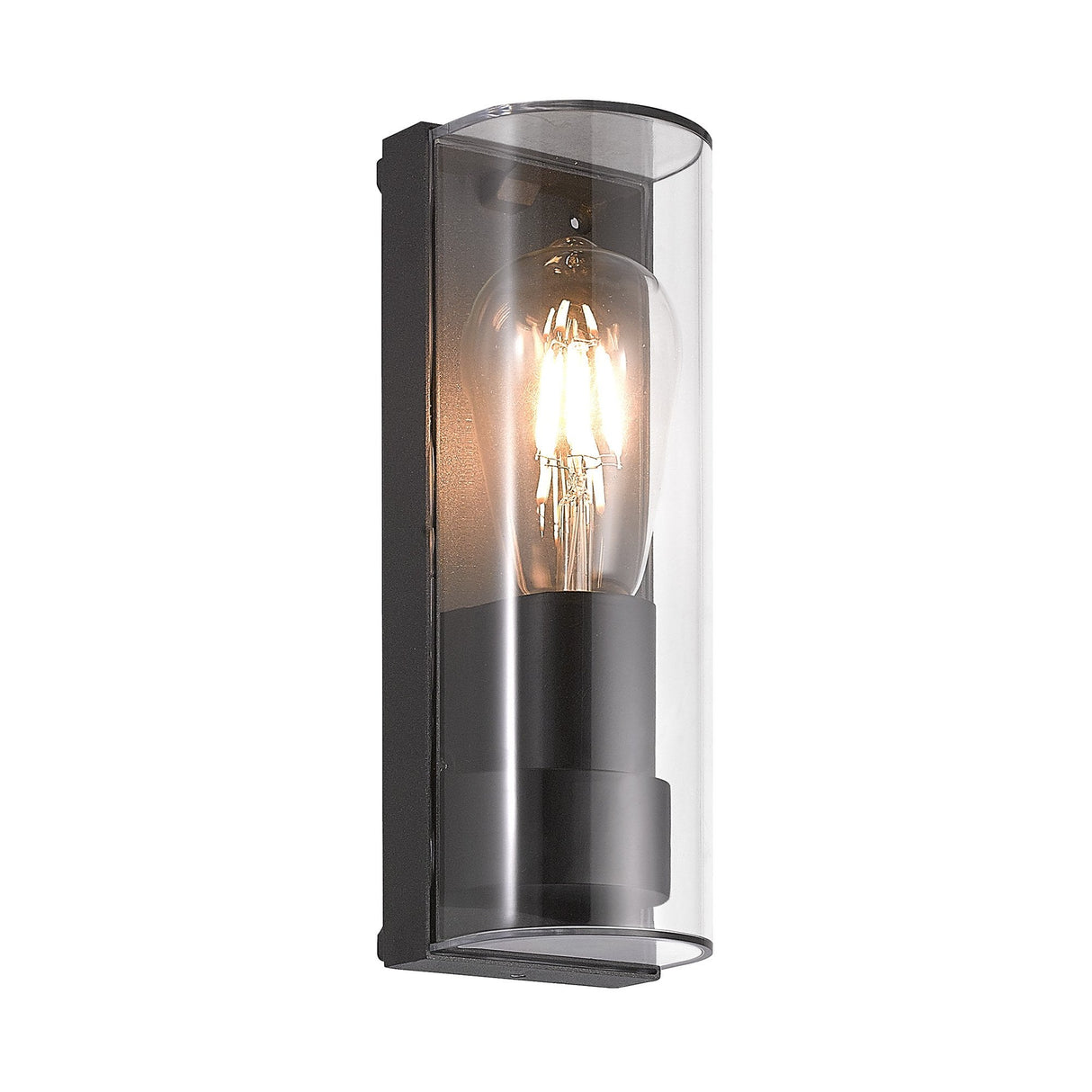 Curved Anthracite Wall Lamp, E27 Socket, IP65 Rated, 2-Year Warranty