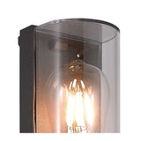 Curved Anthracite Wall Lamp, E27 Socket, IP65 Rated, 2-Year Warranty