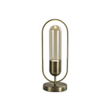 Antique Brass & Amber LED Table Lamp, 4000K, with Inline Switch, 3-Year Warranty