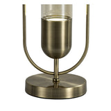 Antique Brass & Amber LED Table Lamp, 4000K, with Inline Switch, 3-Year Warranty