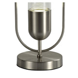 Elegant Satin Nickel Table Lamp with Clear Shade, 7W LED, 4000K, 790 Lumens, 3-Year Warranty