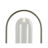 Elegant Satin Nickel Table Lamp with Clear Shade, 7W LED, 4000K, 790 Lumens, 3-Year Warranty