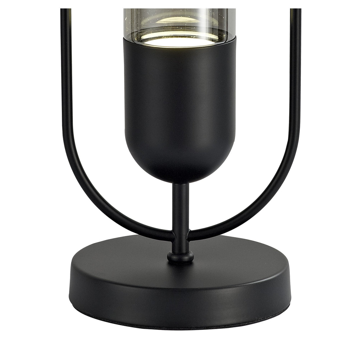 Sleek Black Table Lamp with Smoked Shade, 7W LED, 4000K Natural Light, 3-Year Warranty