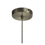 Antique Brass Pendant Light with Amber Shade, 7W LED, 4000K, 790lm, 3-Year Warranty