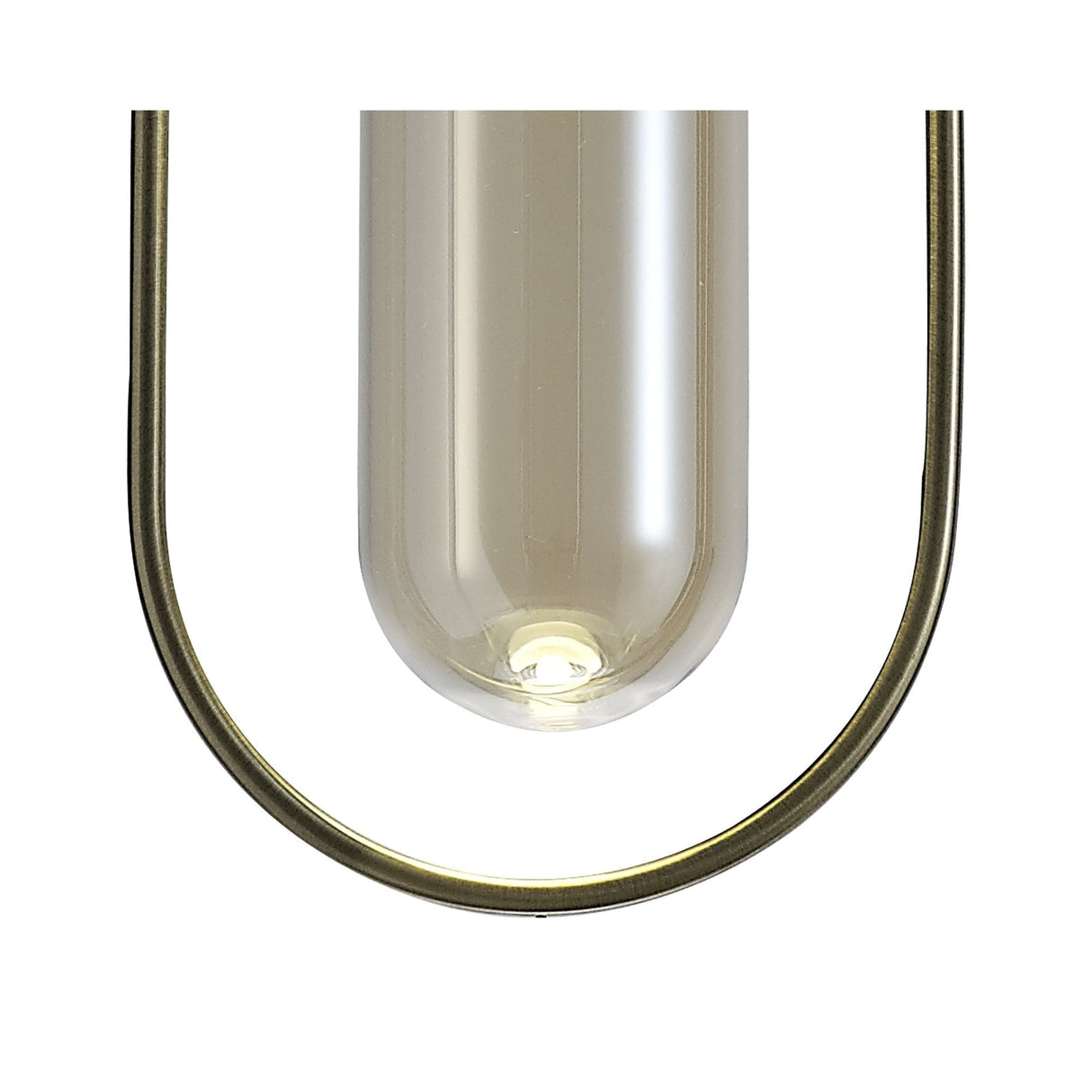 Antique Brass Pendant Light with Amber Shade, 7W LED, 4000K, 790lm, 3-Year Warranty