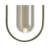 Antique Brass Pendant Light with Amber Shade, 7W LED, 4000K, 790lm, 3-Year Warranty