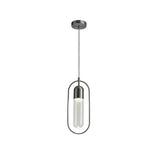 Elegant Satin Nickel LED Pendant Light with Clear Shade - 7W, 4000K, 790lm, 3-Year Warranty