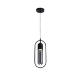 Sleek Black & Smoked Glass Pendant Light with Integrated 7W LED, 790lm, 4000K, 3-Year Warranty