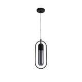 Sleek Black & Smoked Glass Pendant Light with Integrated 7W LED, 790lm, 4000K, 3-Year Warranty