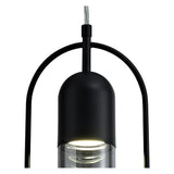 Sleek Black & Smoked Glass Pendant Light with Integrated 7W LED, 790lm, 4000K, 3-Year Warranty
