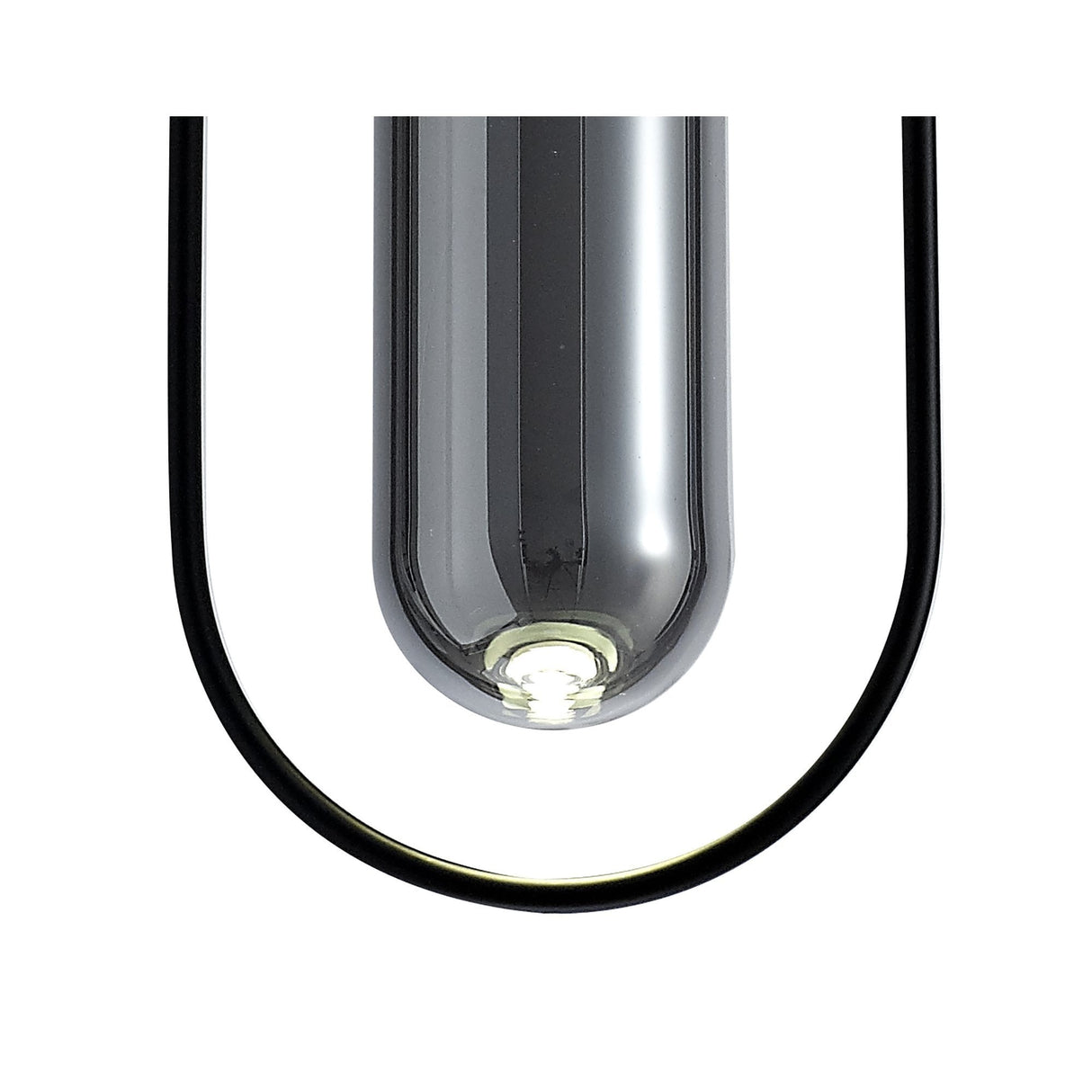 Sleek Black & Smoked Glass Pendant Light with Integrated 7W LED, 790lm, 4000K, 3-Year Warranty