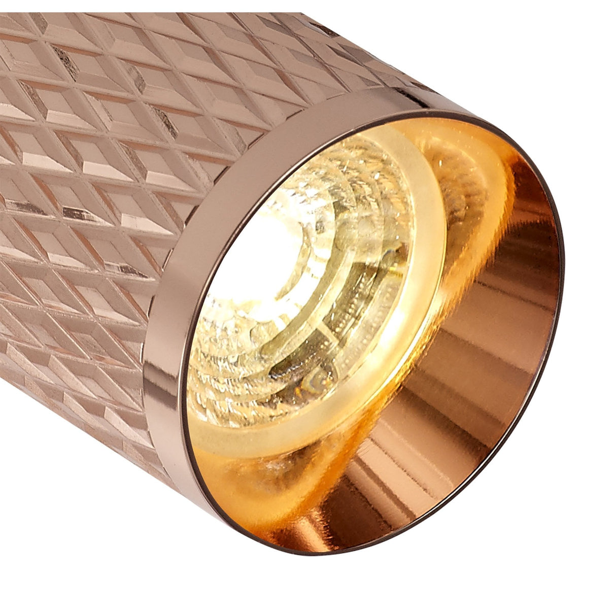 Elegant Rose Gold Track Spotlight, GU10 Bulb Compatible