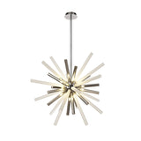 16-Light G9 Pendant in Smoked & Frosted Finish with Polished Chrome Accents