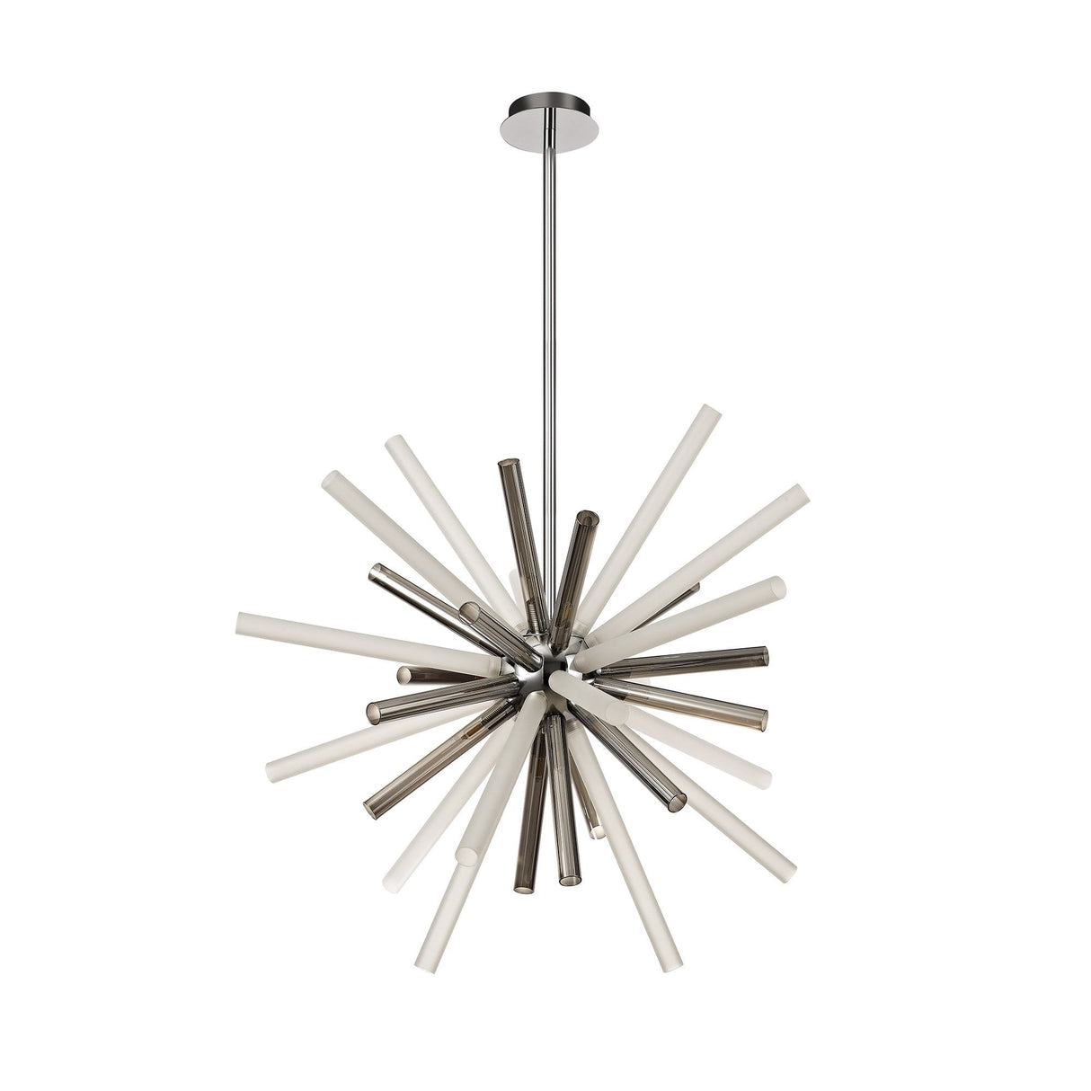 16-Light G9 Pendant in Smoked & Frosted Finish with Polished Chrome Accents