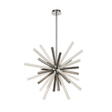 16-Light G9 Pendant in Smoked & Frosted Finish with Polished Chrome Accents