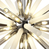 16-Light G9 Pendant in Smoked & Frosted Finish with Polished Chrome Accents