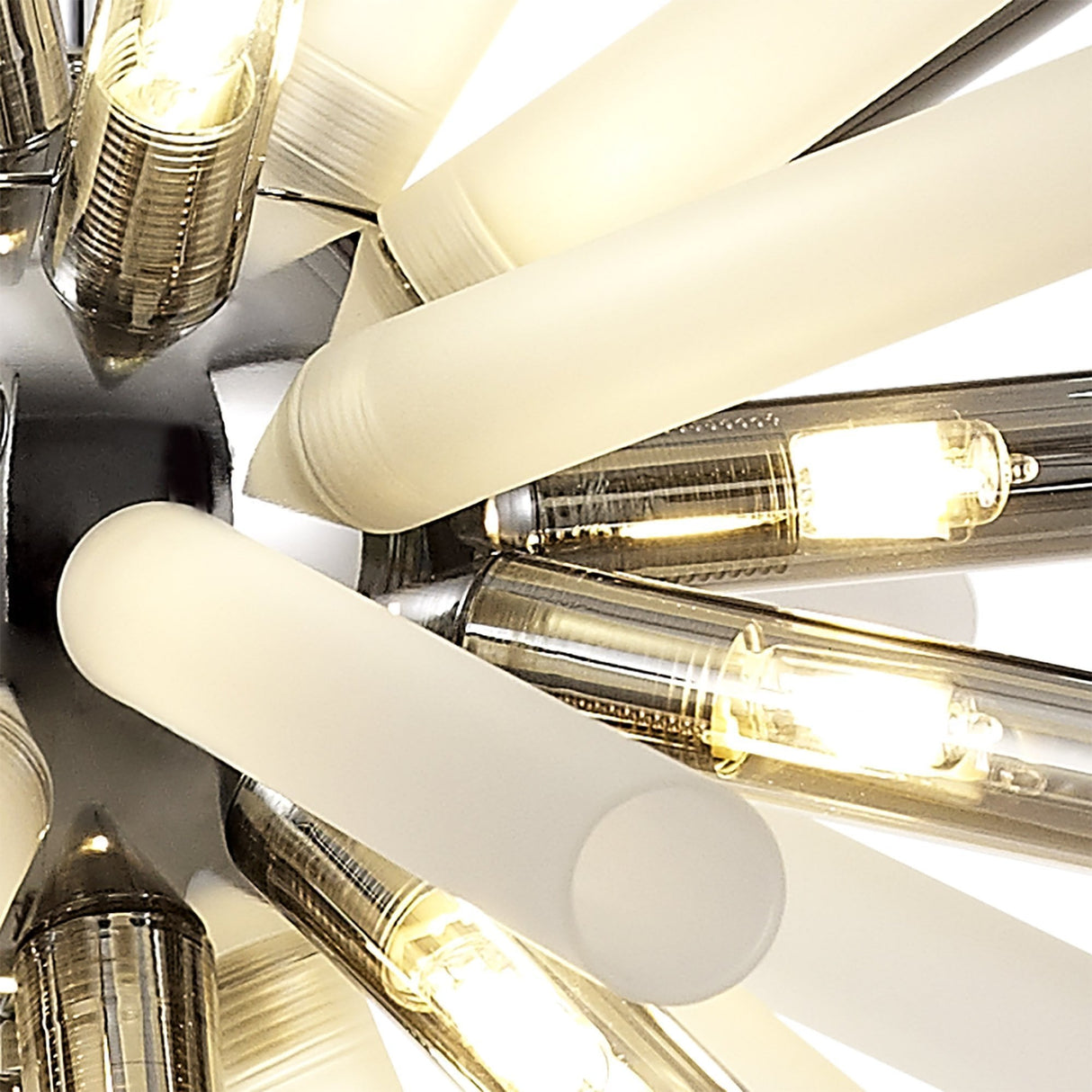 16-Light G9 Pendant in Smoked & Frosted Finish with Polished Chrome Accents