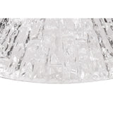 Elegant 38cm Clear Glass Lampshade with Intricate Pattern Design