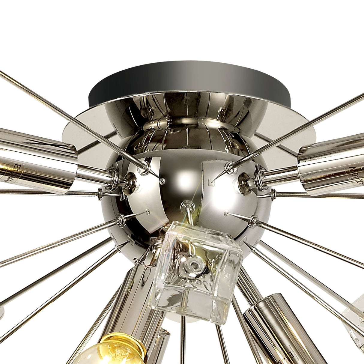 Modern Sputnik Chandelier with Polished Nickel and K9 Crystal Design