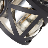 Triple Fixture Round Spotlight in Matte Grey and Polished Chrome with Cognac Shades