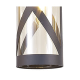 Elegant Trio Pendant Light in Matt Grey and Chrome with Cognac Shade