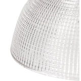 30cm Clear Prismatic Glass Lamp Shade