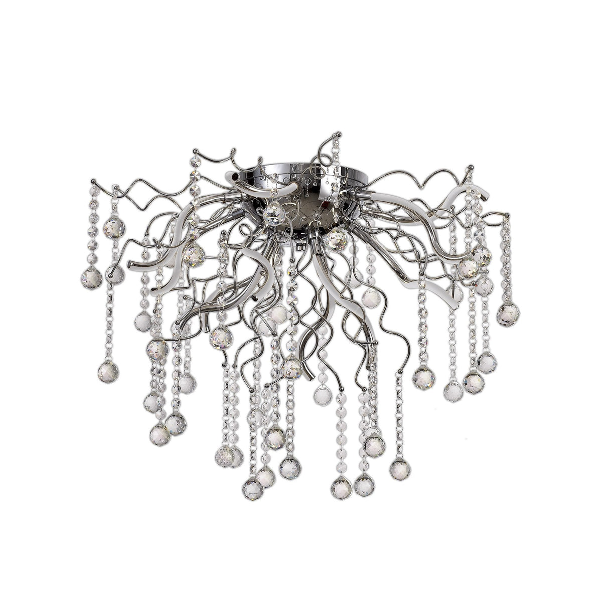 Elegant Polished Chrome LED Ceiling Light, 3000K Warm White, Dimmable, 1640lm - 3 Year Warranty