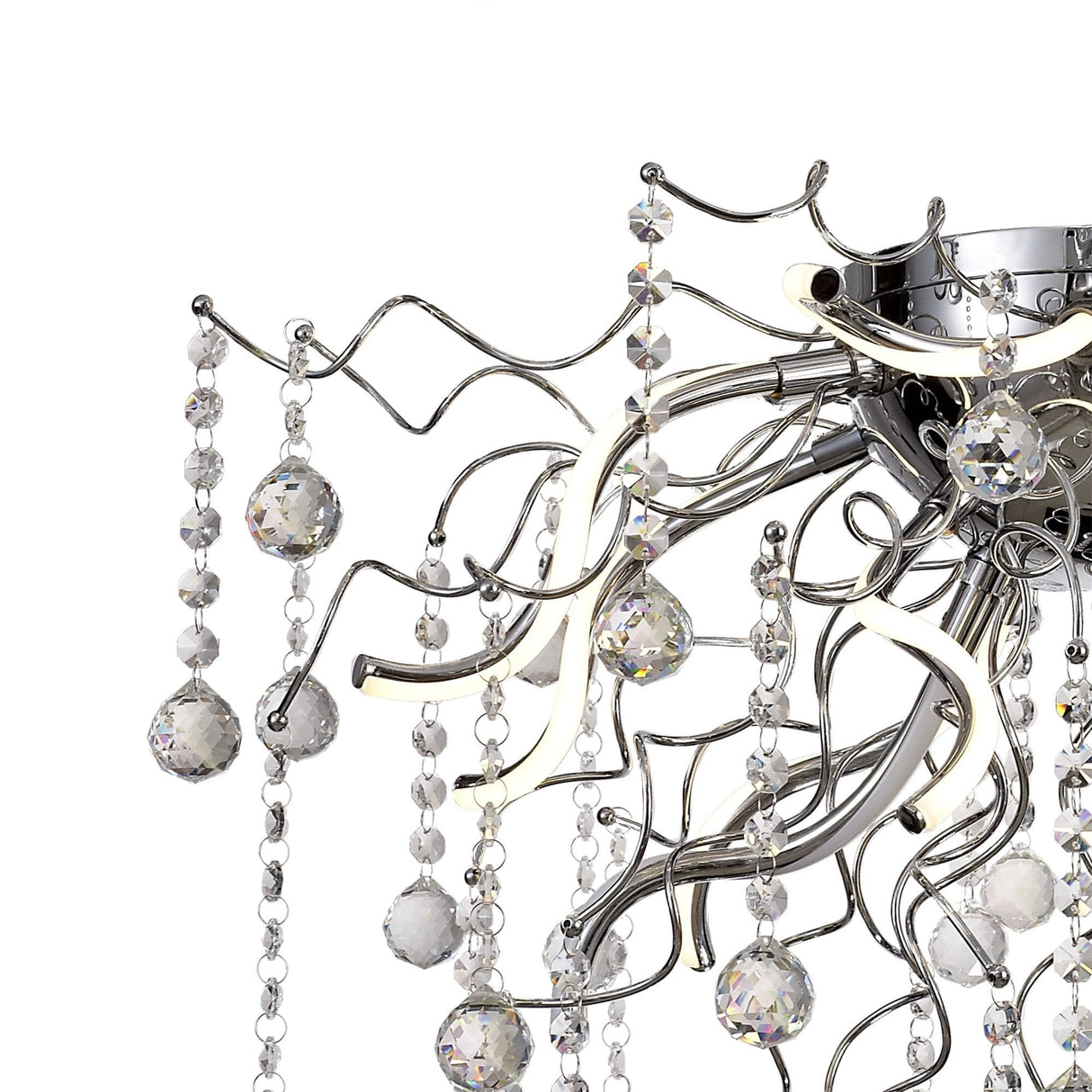 Elegant Polished Chrome LED Ceiling Light, 3000K Warm White, Dimmable, 1640lm - 3 Year Warranty