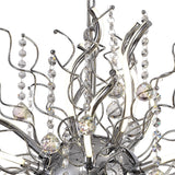 Elegant Dimmable LED Pendant Light, 24 Arms, Polished Chrome, 3150lm, 3000K Warm White, 3-Year Warranty