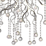 Elegant Dimmable LED Pendant Light, 24 Arms, Polished Chrome, 3150lm, 3000K Warm White, 3-Year Warranty