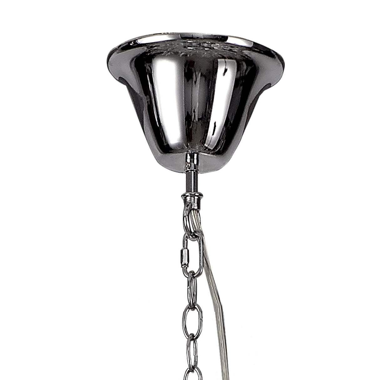 Contemporary Polished Chrome Pendant Light with Dimmable LED, 3000K, and Crystal Accents