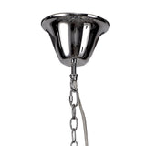 Contemporary Polished Chrome Pendant Light with Dimmable LED, 3000K, and Crystal Accents