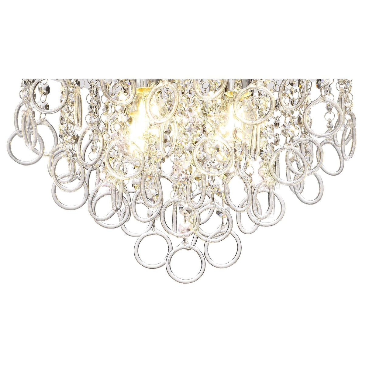 Elegant Ceiling Light with 4 E14 Bulbs and Polished Chrome Finish