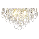 Elegant Ceiling Light with 4 E14 Bulbs and Polished Chrome Finish