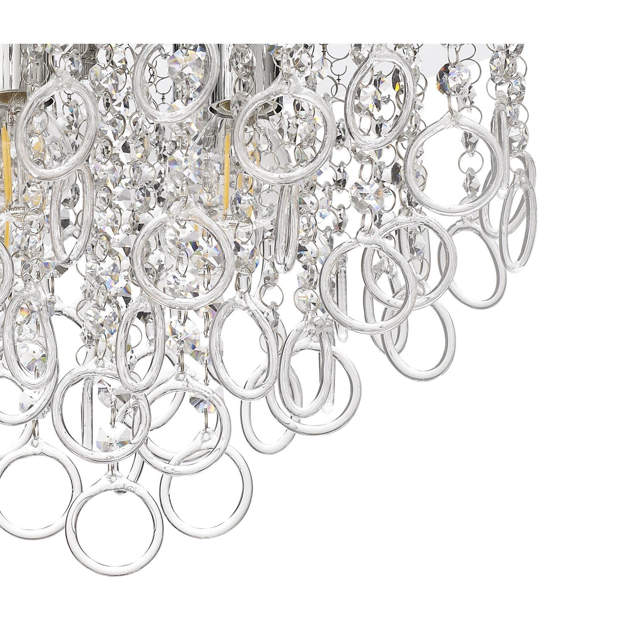 Elegant Ceiling Light with 4 E14 Bulbs and Polished Chrome Finish