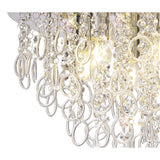 Glamorous 6-Light Crystal Ceiling Fixture in Polished Chrome