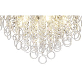 Glamorous 6-Light Crystal Ceiling Fixture in Polished Chrome