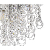 Glamorous 6-Light Crystal Ceiling Fixture in Polished Chrome