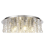 Glamorous 6-Light Crystal Ceiling Fixture in Polished Chrome