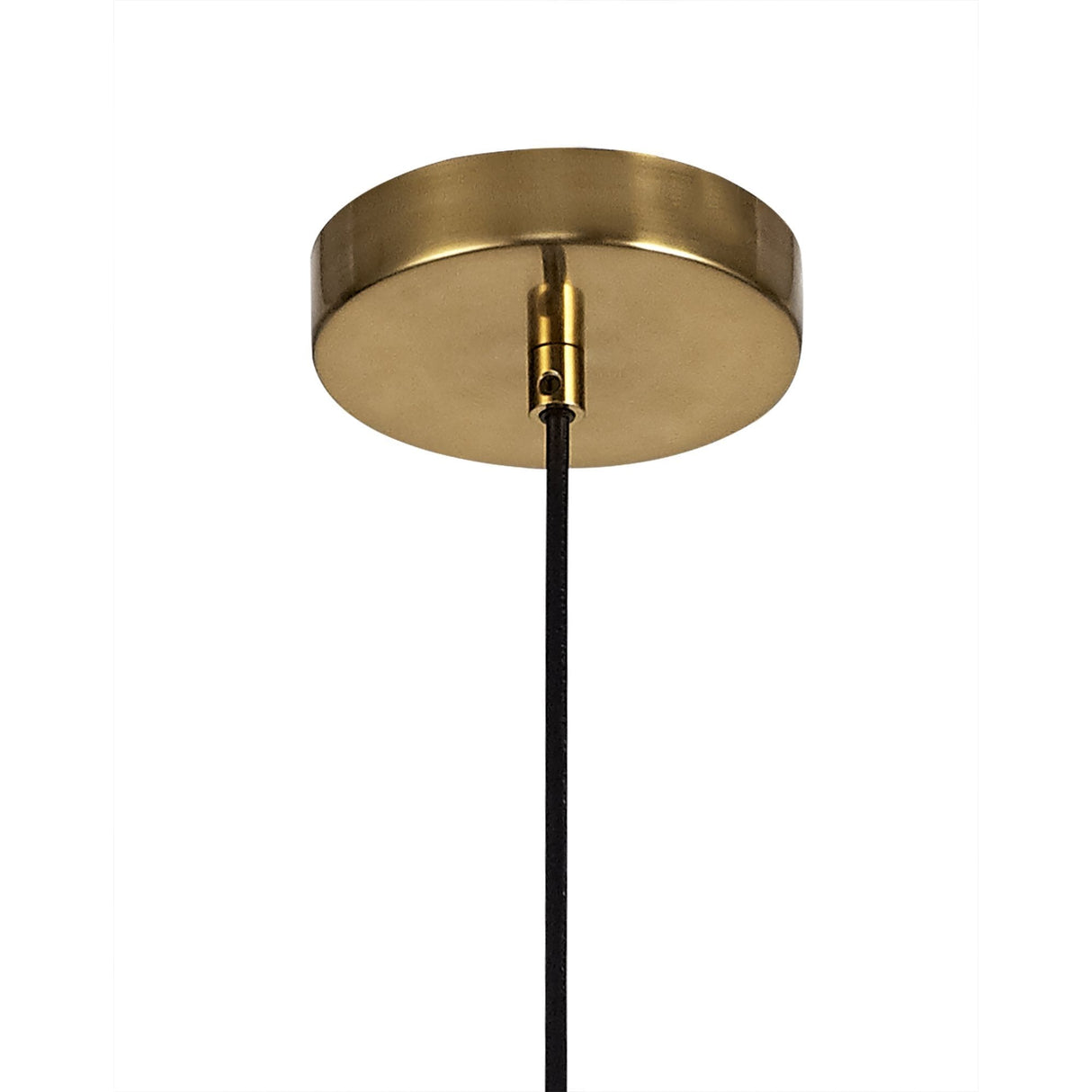 Elegant Glass Pendant Light, Ancient Brass Finish