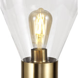 Elegant Brass and Glass Table Lamp with E27 Fitting