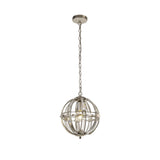Polished Nickel Pendant Light, 1 E27 Socket