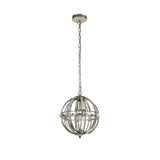 Polished Nickel Pendant Light, 1 E27 Socket