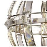 Polished Nickel Pendant Light, 1 E27 Socket