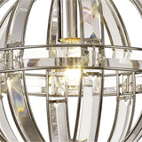 Polished Nickel Pendant Light, 1 E27 Socket