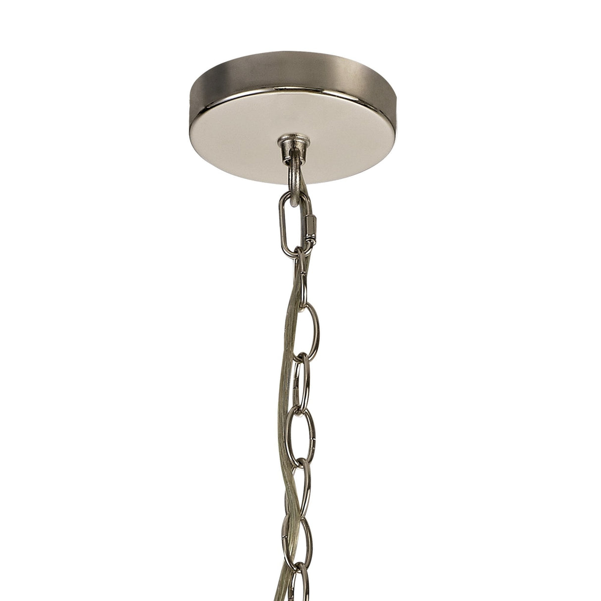 Elegant Polished Nickel 3-Light Round Pendant with Clear Glass