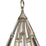 Elegant Tri-Light Polished Nickel Diamond Pendant