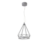 Elegant 8W LED Pendant Light in Matt Grey - 3700K Natural White, Adjustable Drop